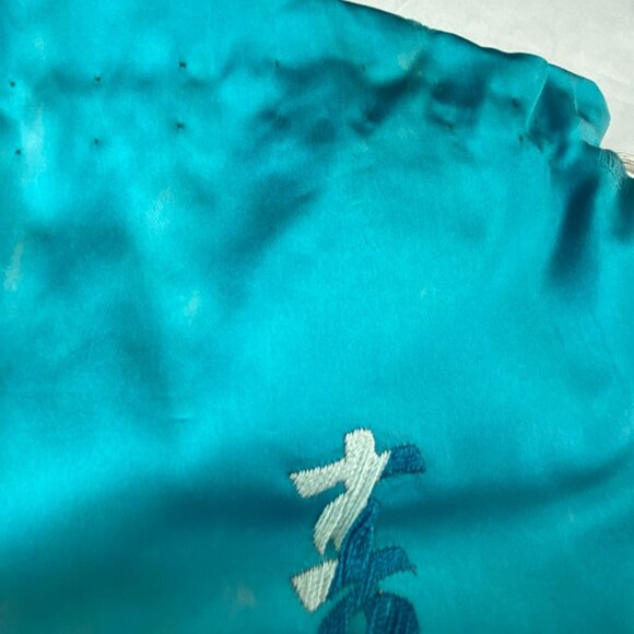 Vintage Lot of 3 Silk Satin Asian Embroidered Accessory Bags - Picture 6 of 10